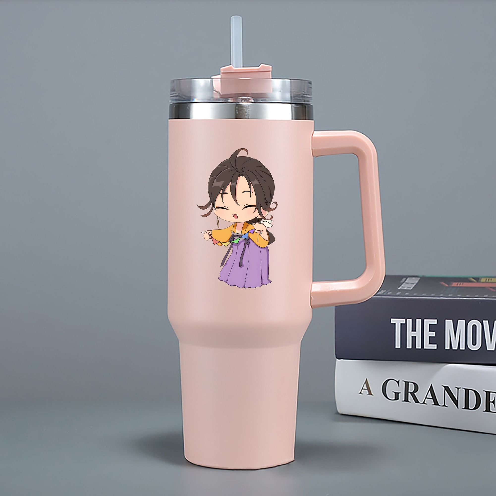 （画像用） 薬屋のひとりごと The Apothecary Diaries 1200mL車用タンブラー - クリスタルステッカー（プラスチックストロー付き）